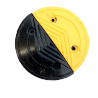 鸣固 减速带橡胶 斜坡缓冲带减速垄道路减速板坡道公路汽车乡村马路 半圆头一对装 5cm高