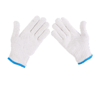 鸣固 棉线手套 细纱加密棉纱手套批发 加厚耐磨工作手套 工地车间劳防手套 700型 60双