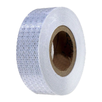 鸣固高反光贴纸 警示反光膜 施工物业反光胶带警戒线条5cm*25m 白色HRKW919125