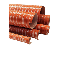 鸣固 ZL2316高温软管高温排气管 耐高温风管 高温硫化管 耐温-60-+280度 (4米一条)150mm