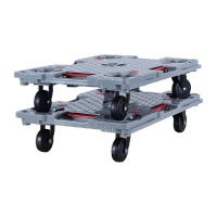 鸣固 手推车拉货车 拼接乌龟车伸缩拉杆平板车 折叠小拉车 便携搬运车 60*40cm普通款无把手