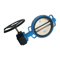 鸣固 对夹式软密封碟阀涡轮球墨体+304板D371XP-16Q- DN100