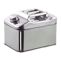 鸣固 304不锈钢汽油桶30升20升10L柴油壶食用油铁油桶汽车备用油箱加厚油桶 不锈钢15L