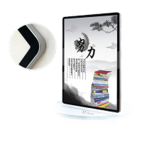 鸣固 磁吸海报框圆角展示框架电梯广告框亚克力展板画框铝合金 银边黑面pvc款 A5(17.5*22.5cm)