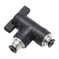 鸣固   手阀开关 气管开关阀 HVFF气动快速接头手动阀门 黑色*BUL*16等径弯头