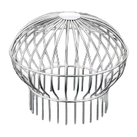 鸣固  不锈钢户外天台地漏盖过滤罩屋顶阳台雨水斗排水管防堵网罩  201不锈钢 适用200mm管径