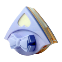 鸣固 双层中空玻璃擦清洁工具高楼擦窗神器 双面磁性擦玻璃器 紫色蝴蝶结三角3—8mm单层玻璃