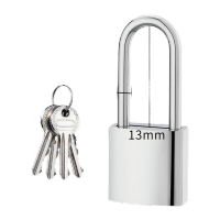 鸣固 仿不锈钢挂锁 长(通开25MM)配4钥匙