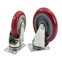 鸣固 中型聚氨酯PU轮 5寸枣红万向KW8932