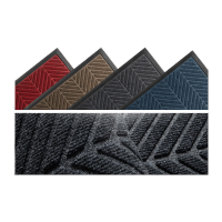 鸣固地垫 酒店商场耐脏防滑脚垫客厅橡胶垫子 深灰CR099 60*90cm