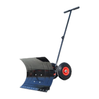 鸣固 轮式推雪铲 手推式除雪铲推雪揪带轮子 饲料铁锹 粮食铲 户外铲雪板推雪器 小号74宽*35高cm