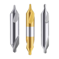 鸣固 全磨螺旋槽高速钢中心钻B型2.5mm-柄10