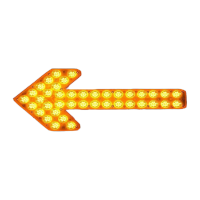 鸣固 交通指示灯 洒水车工程车箭头灯 通用60CM 8灯黄色外壳单只