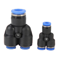 鸣固 气管快插接头塑料快插Y型三通 快速Y型三通 PY-4