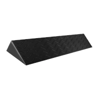 鸣固 台阶斜坡垫 室内门槛 扫地机器人手推车爬坡垫无障碍坡道垫 100*13*6cm 黑色