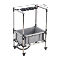 鸣固 移动拖把水池不锈钢加长卫生间收纳架落地式水池 60盆 5挂6钩