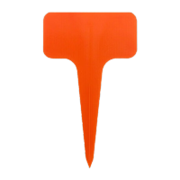 鸣固 T型加厚插地PP标签(500个)塑料园艺标签多肉植物标签插地记号牌绿植标牌 红色 6×10cm