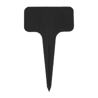 鸣固 T型加厚插地PP标签(500个)塑料园艺标签多肉植物标签插地记号牌绿植标牌 黑色 6×10cm