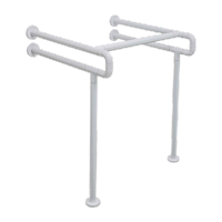 鸣固 ZJ6204第三卫生间扶手残卫公厕无障碍残疾人洗手台盆洗脸面盆把手 700*700*850白色