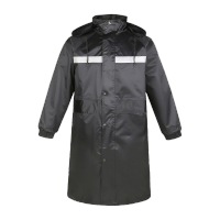 鸣固 连体雨衣 成人防暴雨加厚连体雨披 户外长款外套装全身 单层黑色均码 WQ5727KW043840
