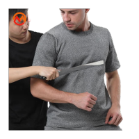 鸣固 防割服 防刺防撕咬防砍防护服 小圆领短袖 M码 MG-ST-9600