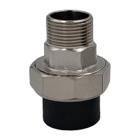 鸣固 热熔水泵接头 内丝外牙双活接 PE活接 20外丝PE活接