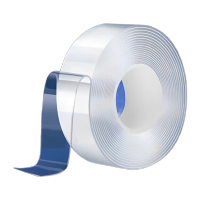 鸣固 无痕纳米双面胶带 透明强力防水胶 30mm*3m*2mm厚 双面胶固定贴无痕车用家用春联对联贴 1卷装