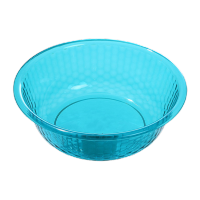 鸣固 ZJ5709摔不破的水晶盆塑料洗脸盆 耐摔耐用洗手洗衣盆小号 水晶蓝 33*11