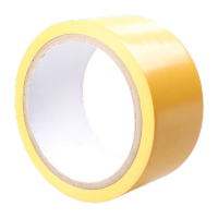 鸣固 划线分区警示胶带斑马贴地板胶带 PVC球场划线胶带 黄色 4cm*14m