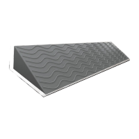 鸣固 台阶斜坡垫 室内门槛 扫地机器人手推车爬坡垫无障碍坡道垫 100*22*10cm 灰色