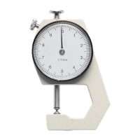 鸣固 指针迷你测厚规 高精度厚度表 测量壁厚千分卡尺量纸张皮革量具 尖头0-10/0.1mm精度