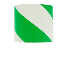 鸣固 警示胶带斑马线警戒地标贴地板胶带彩色5S定位划线标示贴地板胶带地面通道警示贴胶带4.8CM*18M绿白