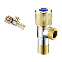 鸣固  三角阀冷热水加厚角阀304不锈钢4分角阀进水阀开关  荔枝轮蓝标