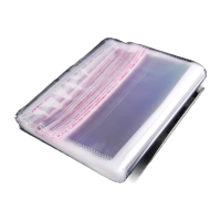 鸣固 自粘袋 5丝服装袋 不干胶带opp袋子透明塑料袋 5丝 24*34cm(可用空间24*30cm)500只