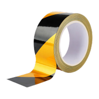 鸣固反光警示胶带黄黑15cm宽45m长