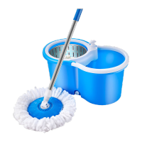 鸣固 ZL2456八字桶旋转拖把桶双驱动懒人免手洗手压拖把拖布桶套装 钢篮+钢盘 KW569974