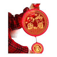 鸣固 2022新年元旦发光福字春节挂灯3D门福过年室内装饰灯门口挂饰商场小彩灯电池款 福娃+福袋ZL5226