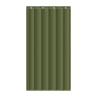 鸣固 加棉门帘 工厂商场防寒棉门帘 加厚无窗绿色牛津布 宽80*高200cm