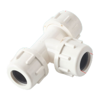 鸣固 pvc快接直接水管接头给水管快速三通配件 PVC给水20MM--白色快接三通