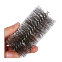 鸣固 不钢丝刷 内孔刷管道刷 除锈打磨抛光清孔圆形机用不锈钢刷 直径18毫米*毛位100*总长300