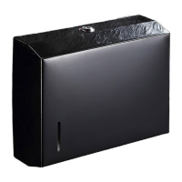 鸣固 擦手纸盒 不锈钢方抽面巾纸盒 265X210X85mm 亮黑