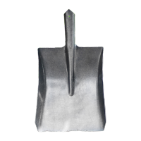 鸣固 ZJ4207 园林农用工具铲子种花铁锨汛抗洪铁锹 除雪铲 原色大铁锨方铲 总长41cm宽24cm