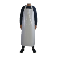 鸣固 TPU环保围裙防水防污防油食品围裙 大巾饭单围腰 白色厚 白色 均码
