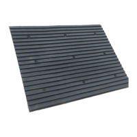 鸣固 橡胶减速带加厚斜坡缓冲橡胶空心减噪板100*80*4.5