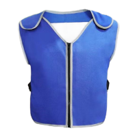 鸣固 降温背心 冰镇冰服背心 夏季避暑防暑工作服 蓝色款[送20个冰袋+6个气泡袋] MG-ST-5249-0