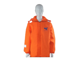 鸣固 船用保温工作救生衣 多功能船检保暖救生衣 防水防风防寒保暖衣 橙色上衣 L码