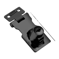 鸣固 双开柜门锁抽屉锁 带锁锁牌 2.5寸[黑色]