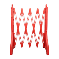 鸣固 塑料伸缩围栏隔离栏反光栏杆施工护栏围挡防护栏围栏交通围栏 红色伸缩护栏