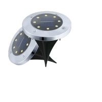 鸣固LED太阳能不锈钢地埋灯户外新款插地草地灯别墅庭院花园灯12LED暖光大灯珠