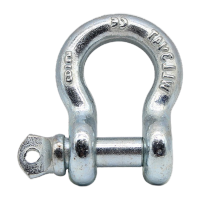 鸣固 镀锌美式弓型卸扣 高强度马蹄扣起重卡扣 0.5T